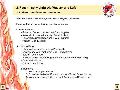 Brandschutzerziehung im Land Brandenburg Teil 1