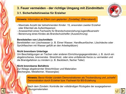 Brandschutzerziehung im Land Brandenburg Teil 1