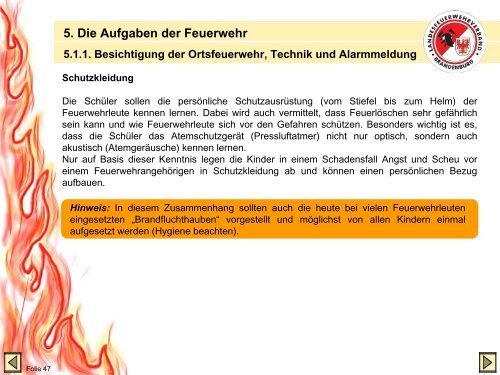 Brandschutzerziehung im Land Brandenburg Teil 1