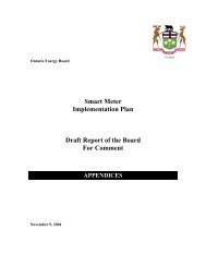 Smart Meter Implementation - Ontario Energy Board