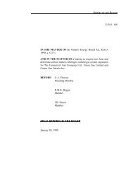 EBO 188 IN THE MATTER OF the Ontario Energy Board Act, RSO ...