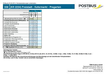 338 (Kfl 2234) Freistadt - Kefermarkt - Pregarten - ÃBB