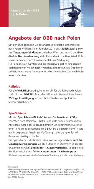 SparSchiene Polen (PDF; 1,99 MB) - ÖBB