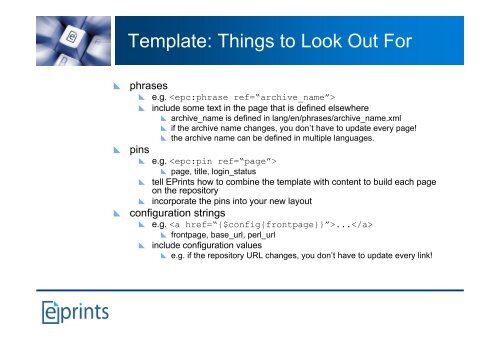 Repository Customisation: Configuring EPrints