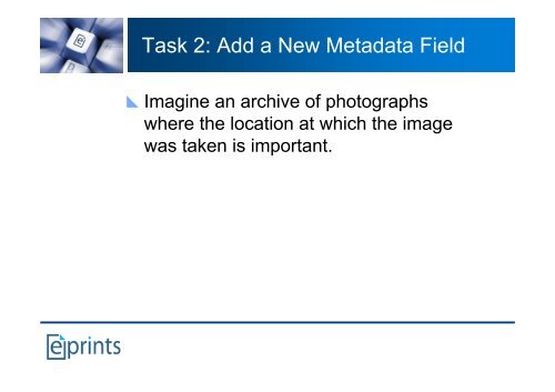 Repository Customisation: Configuring EPrints