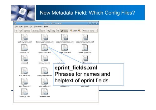 Repository Customisation: Configuring EPrints