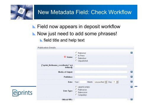 Repository Customisation: Configuring EPrints