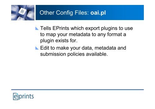 Repository Customisation: Configuring EPrints