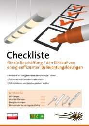 Checkliste Beleuchtung - OÖ Energiesparverband