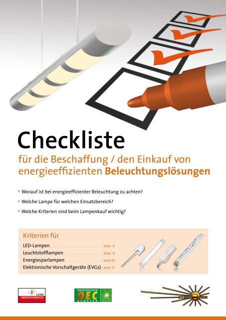 Checkliste Beleuchtung - OÖ Energiesparverband