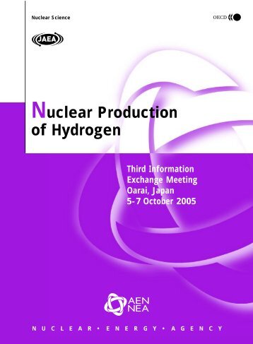 Nuclear production of Hydrogen - OECD Nuclear Energy Agency