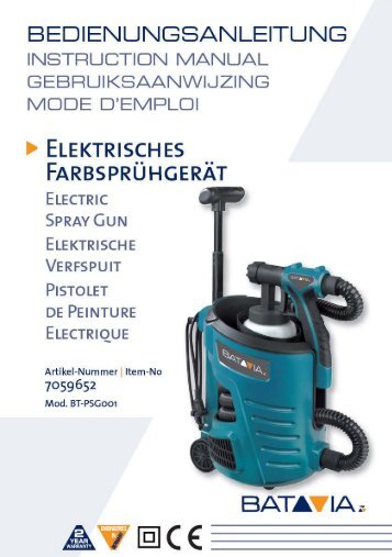 Bedienungsanleitung HVLP - Elektrisches Farbsprühsystem
