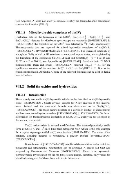 Chemical Thermodynamics of Tin - Volume 12 - OECD Nuclear ...