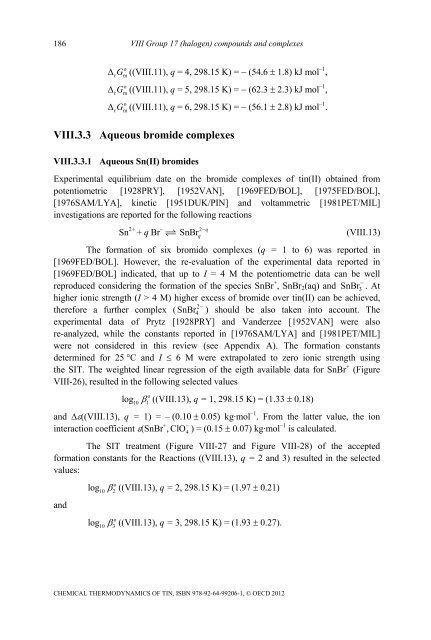 Chemical Thermodynamics of Tin - Volume 12 - OECD Nuclear ...