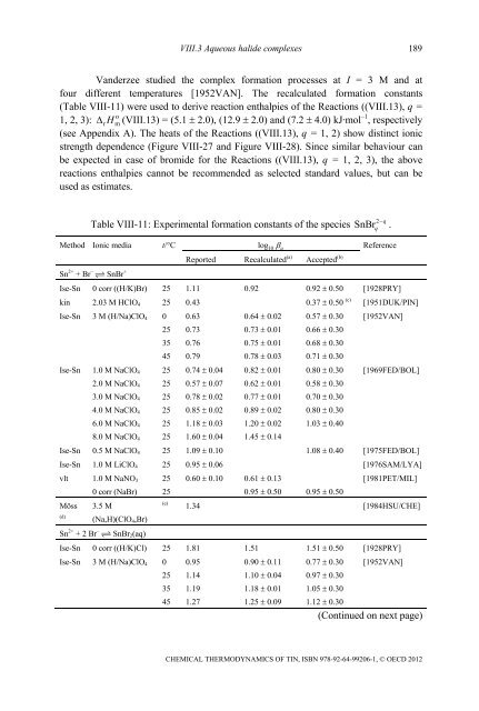 Chemical Thermodynamics of Tin - Volume 12 - OECD Nuclear ...