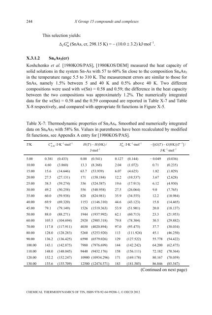 Chemical Thermodynamics of Tin - Volume 12 - OECD Nuclear ...