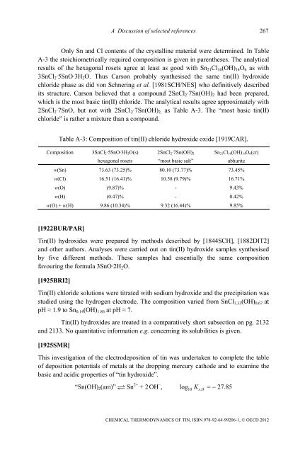 Chemical Thermodynamics of Tin - Volume 12 - OECD Nuclear ...