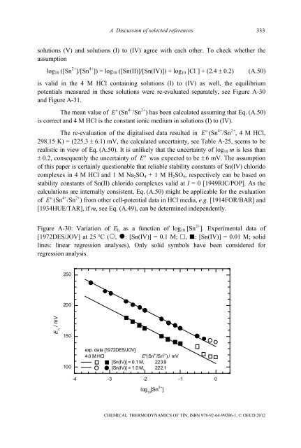 Chemical Thermodynamics of Tin - Volume 12 - OECD Nuclear ...