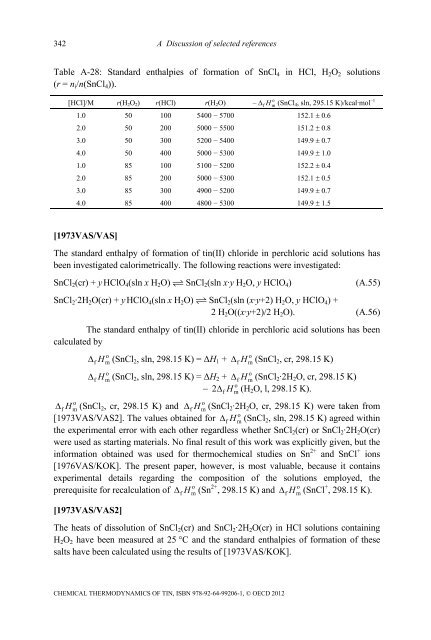 Chemical Thermodynamics of Tin - Volume 12 - OECD Nuclear ...