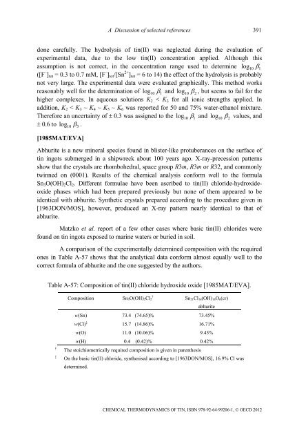 Chemical Thermodynamics of Tin - Volume 12 - OECD Nuclear ...