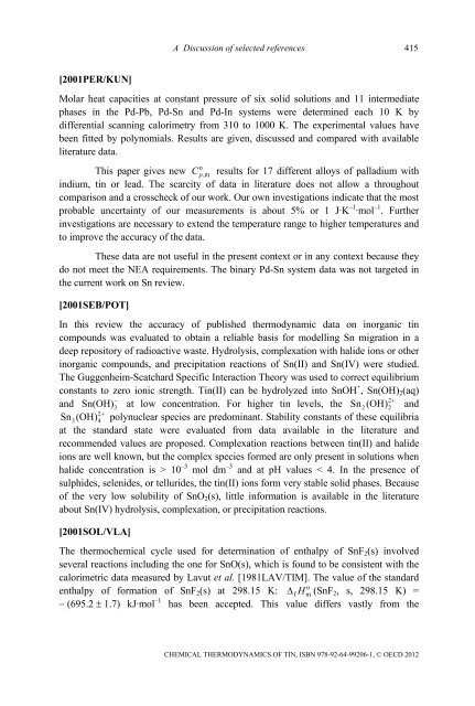 Chemical Thermodynamics of Tin - Volume 12 - OECD Nuclear ...