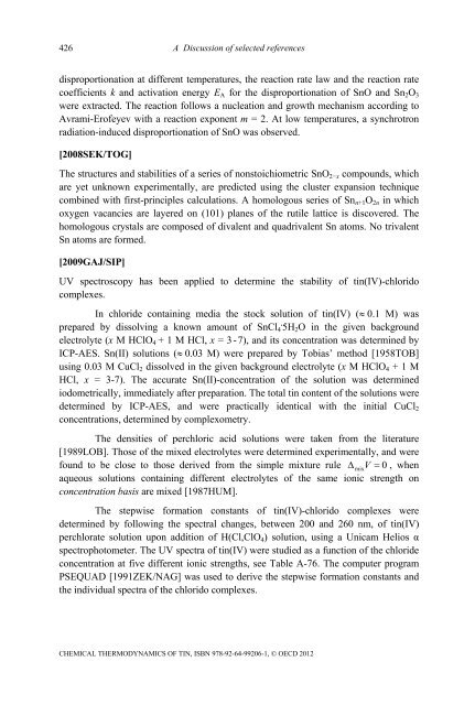 Chemical Thermodynamics of Tin - Volume 12 - OECD Nuclear ...