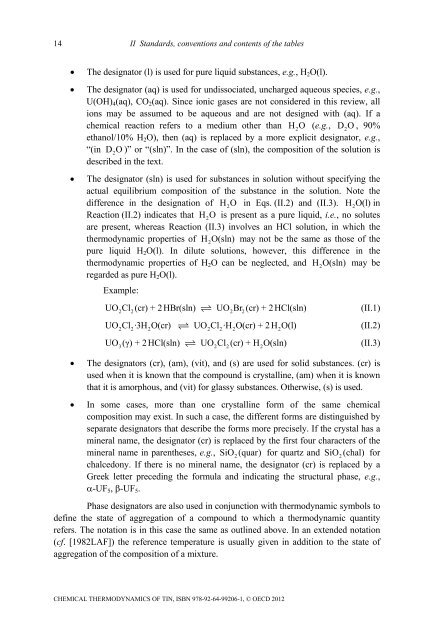 Chemical Thermodynamics of Tin - Volume 12 - OECD Nuclear ...