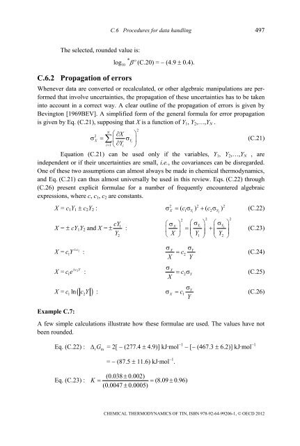 Chemical Thermodynamics of Tin - Volume 12 - OECD Nuclear ...