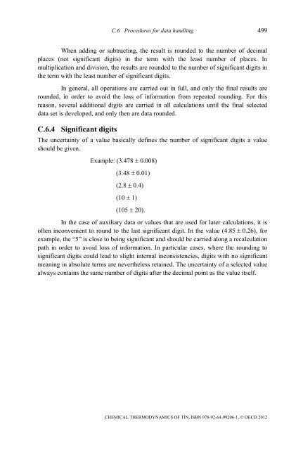 Chemical Thermodynamics of Tin - Volume 12 - OECD Nuclear ...