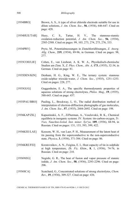 Chemical Thermodynamics of Tin - Volume 12 - OECD Nuclear ...