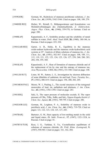 Chemical Thermodynamics of Tin - Volume 12 - OECD Nuclear ...