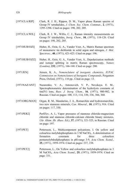 Chemical Thermodynamics of Tin - Volume 12 - OECD Nuclear ...