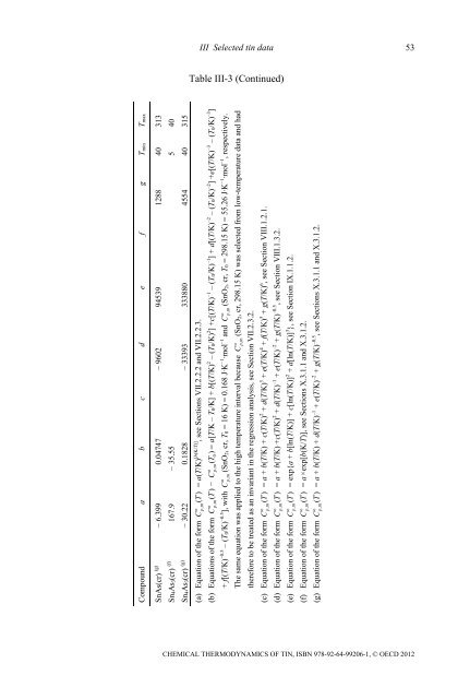 Chemical Thermodynamics of Tin - Volume 12 - OECD Nuclear ...