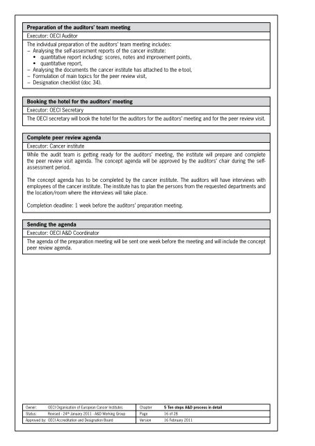 Accreditation and Designation User Manual - OECI