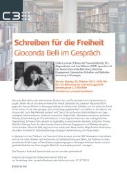 Schreiben für die Freiheit Gioconda Belli im Gespräch - ÖFSE