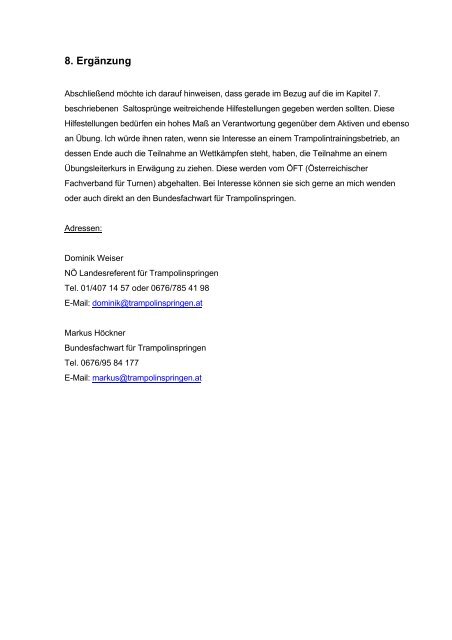 Methodik des Trampolinspringens (pdf) - Ãsterreichischer ...