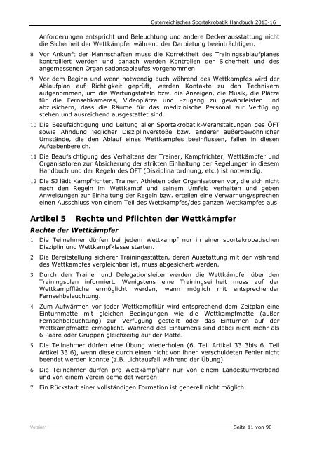 Ãsterreichisches Sportakrobatik Handbuch 2013 - Ãsterreichischer ...