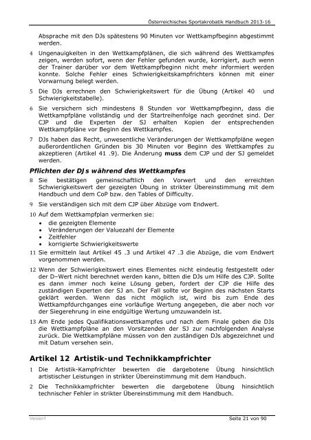 Ãsterreichisches Sportakrobatik Handbuch 2013 - Ãsterreichischer ...