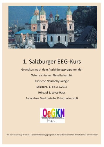1. Salzburger EEGâKurs - Ãsterreichische Gesellschaft fÃ¼r Neurologie
