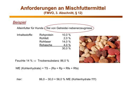 Wie interpretieren Sie Inhaltsangaben von Futtermitteln richtig?