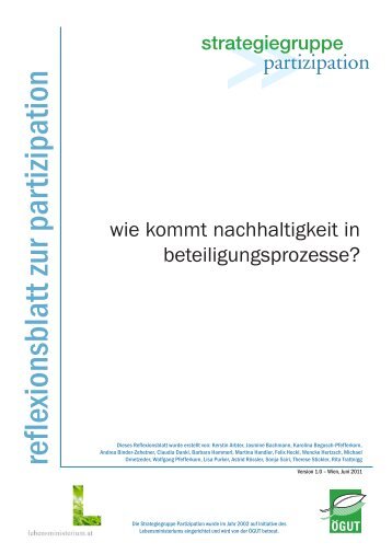 zum Reflexionsblatt - Partizipation