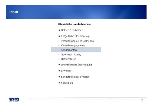 Steuerliche Sonderbilanzen