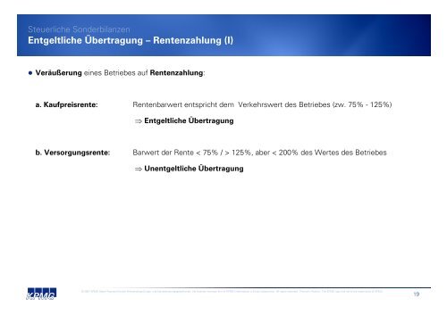 Steuerliche Sonderbilanzen