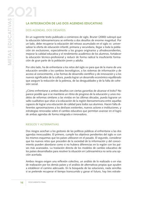 SINTESIS (112 paginas):METAS 2021 - OEI