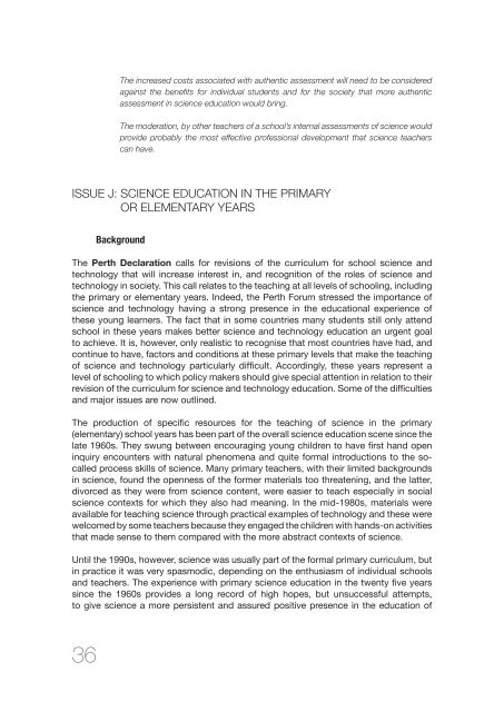 Science education policy-making: eleven emerging issues; 2008 - OEI