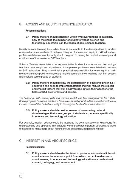 Science education policy-making: eleven emerging issues; 2008 - OEI