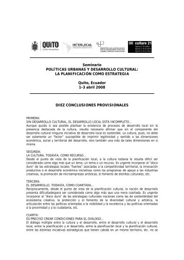 Conclusiones provisionales - OEI