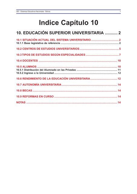 10. EducaciÃ³n Superior Universitaria - OEI