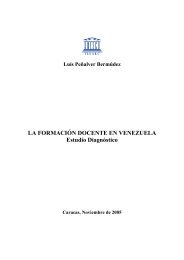 LA FORMACIÃN DOCENTE EN VENEZUELA Estudio ... - OEI