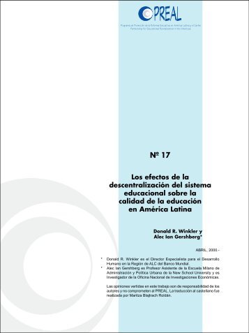 Descentralizacion educativa en America Latina - OEI